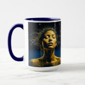 星のめい想下の女 マグカップ (左)