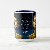 星のめい想下の女 マグカップ (中央)