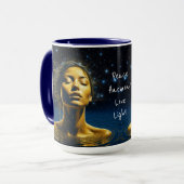 星のめい想下の女 マグカップ (正面左)