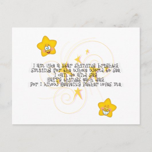 星のように明るく輝くだ ポストカード (正面)