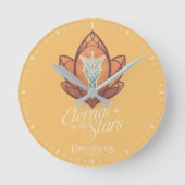 星のように永遠に Evenstar グラフィック ラウンド壁時計 (正面)