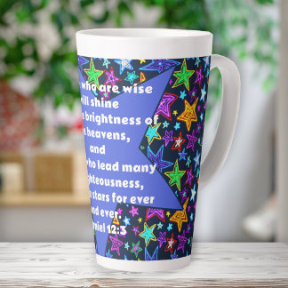 星のように輝く牧師への聖書ギフト カフェラテマグ