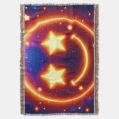 星のように輝く絵文字 スローブランケット (正面縦)