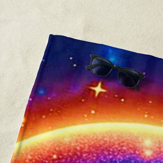星のように輝く絵文字 ビーチタオル (インサイチュ)