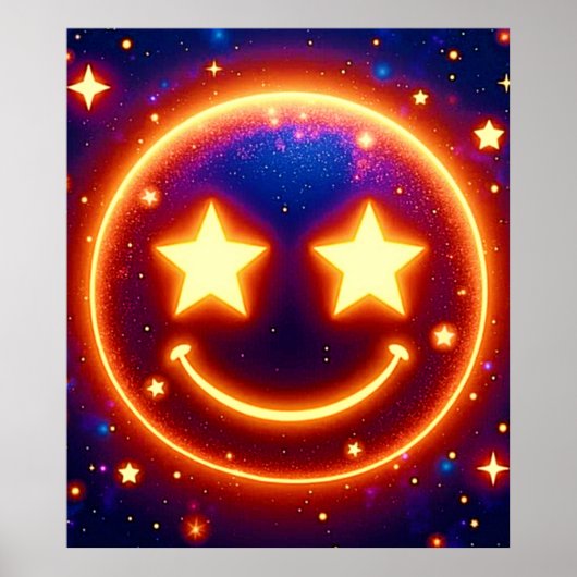 星のように輝く絵文字 ポスター (正面)