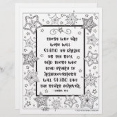 星のように輝く聖書の詩の着色ページ (正面/裏面)