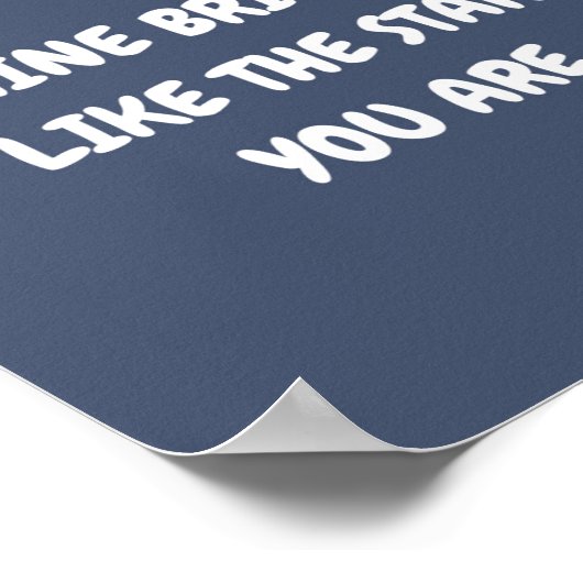 星のように輝く輝く、引用文ポスター ポスター (角)