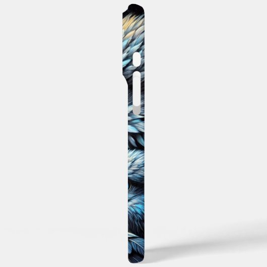 星のように輝く青い月の下に止まったワシ Case-Mate iPhoneケース (裏面 / 左)