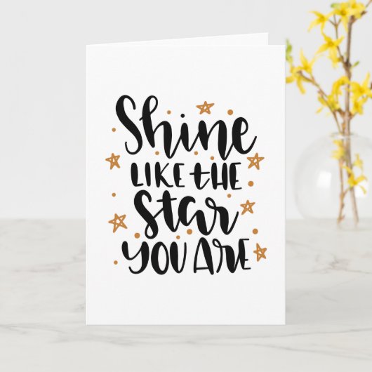 星のように輝く カード (黄色い花)