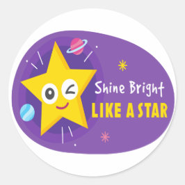 星のように輝く ラウンドシール