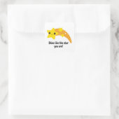 星のように輝け！かわいい射撃、 発砲スター スクエアシール (バッグ)