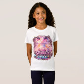 星のように輝け - ヤモリの細身ジャージーTシャツ Tシャツ (正面フル)