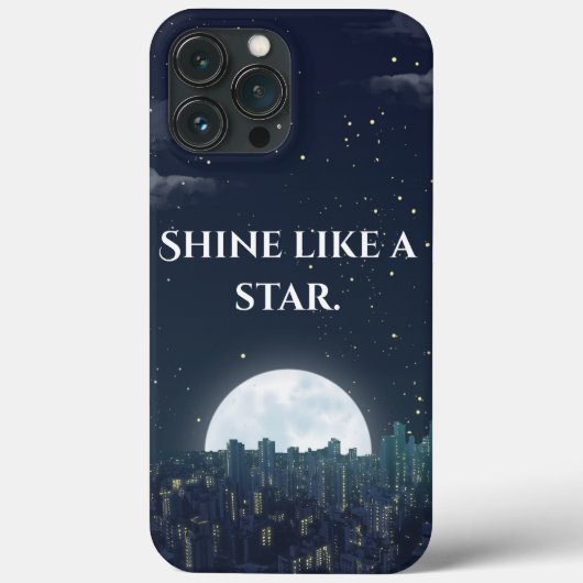 「星のように輝け」夜空の引用文 iPhone Case-Mate iPhoneケース (裏面)