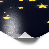 星のように金色の白熱［赤熱］光を放つ髪をした宇宙人 フォトプリント            (角)