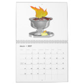 星のろうけつ染め カレンダー (3月 2027)