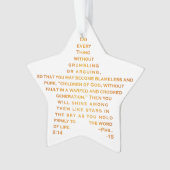 星のアクリルのオーナメントのような輝やき オーナメント (正面)