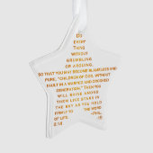 星のアクリルのオーナメントのような輝やき オーナメント (正面)