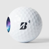 星のイルミネーション：星白熱［赤熱］光を放つ付き星雲 ゴルフボール (ロゴ)