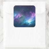 星のイルミネーション：星白熱［赤熱］光を放つ付き星雲 スクエアシール (バッグ)