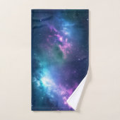 星のイルミネーション：星白熱［赤熱］光を放つ付き星雲 バスタオルセット (ハンドタオル)