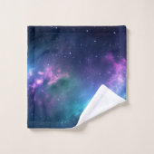 星のイルミネーション：星白熱［赤熱］光を放つ付き星雲 バスタオルセット (ウォッシュタオル)