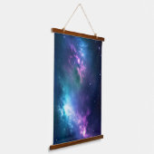 星のイルミネーション：星白熱［赤熱］光を放つ付き星雲 吊り下げ型タペストリー (傾斜あり)