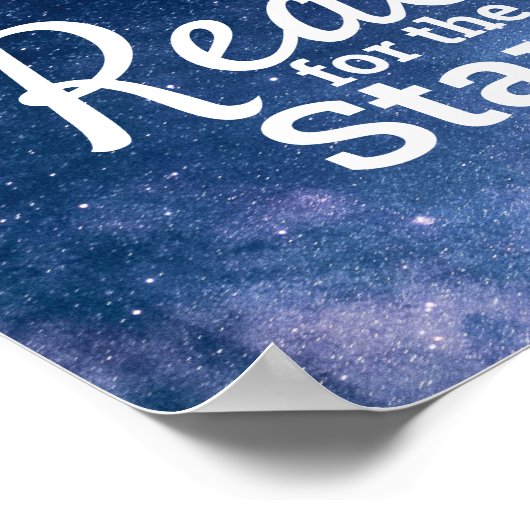 星のインスピレーションやる気を起こさせる引用文に到達 ポスター (角)