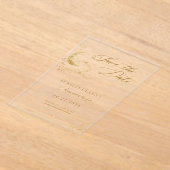 星のエレガント下の夜キンセアニラ アクリル招待状 (レイダウン)