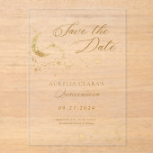 星のエレガント下の夜キンセアニラ アクリル招待状 (正面)