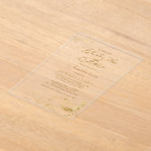 星のエレガント下の夜キンセアニラ アクリル招待状 (レイダウン)