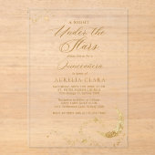 星のエレガント下の夜キンセアニラ アクリル招待状 (正面)