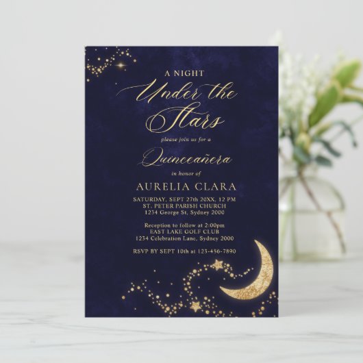 星のエレガント下の夜キンセアニラ 招待状 (スタンド正面)