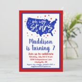 星のオハイオ！7月4日生まれの誕生日 招待状 (スタンド正面)