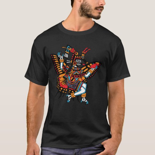 星のオブシディアン蝶女神イツパパロトル Tシャツ (正面)