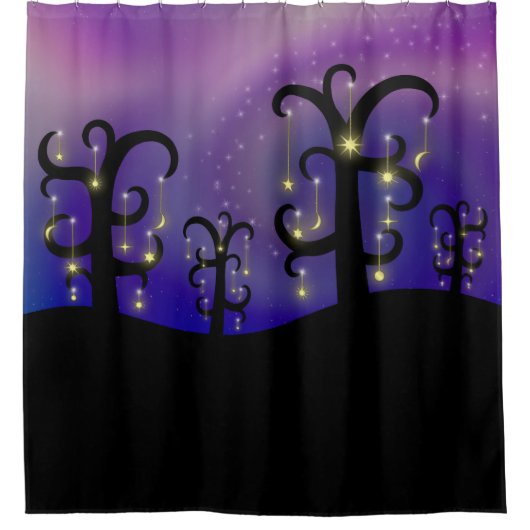 星のオーチャードシャワーカーテン シャワーカーテン (正面)