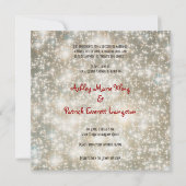 星のカップルのシャワーで書かれる 招待状 (裏面)