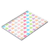 星のカラフルパターン ノートブック (左側)
