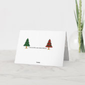 星のカードが付いた冬の夜の村の通り カード (裏面)