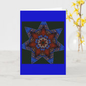 星のキルト カード (黄色い花)