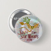 星のクジラを救って下さい: 空のライオンの渦巻 缶バッジ (正面&裏面)