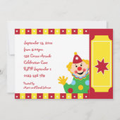 星のクラウンの誕生日パーティー招待状 招待状 (裏面)