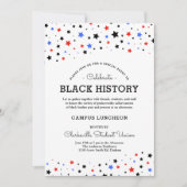 星のクラスター | ブラックヒストリーイベント RWBB ホワイト 招待状 (正面)