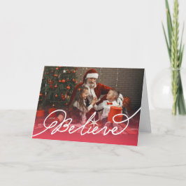 星のクリスマスの写真の休日の挨拶状を信じて下さい シーズンカード