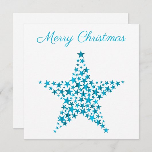星のクリスマスカード シーズンカード (正面/裏面)