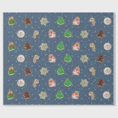 星のクリスマスシュガークッキー ラッピングペーパー (フラット)