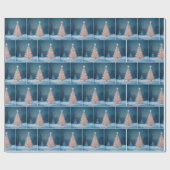 星のクリスマスツリー ラッピングペーパー (フラット)