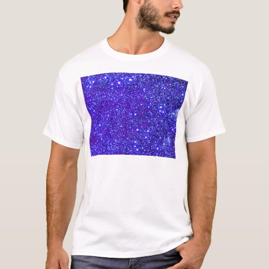 星のグリッターの輝きの宇宙無限きらめく Tシャツ (正面)