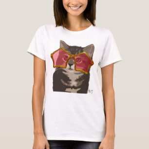 星のサングラスの子ネコ Tシャツ