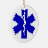 星のシンボル – パーソナライズされた文字 セラミックオーナメント (右)