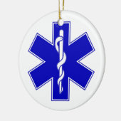 星のシンボル – パーソナライズされた文字 セラミックオーナメント (左)